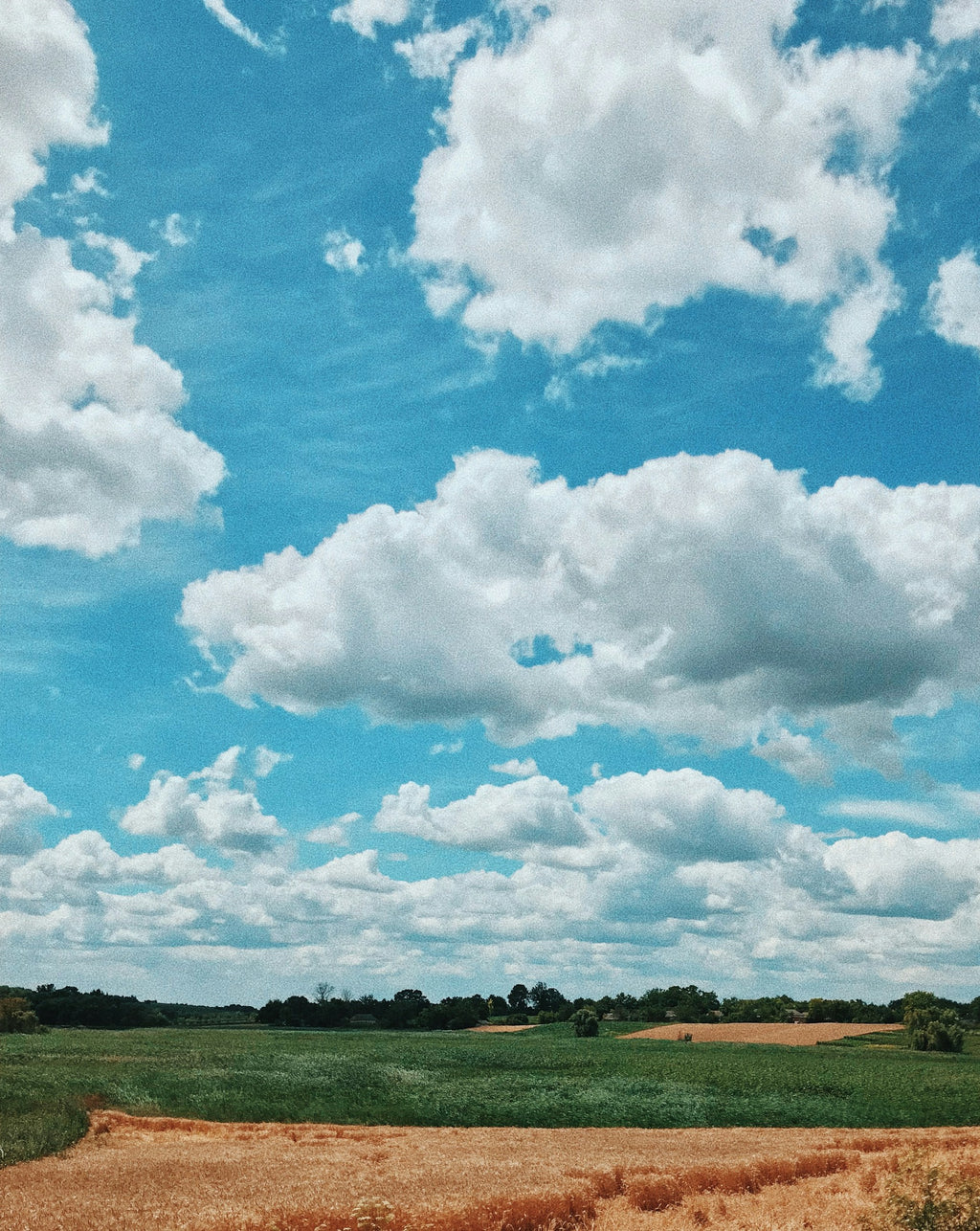 An open field beneath a wide blue sky.  
Soft white clouds drifting in quiet formation.  
A horizon without edges.  
A space that invites the soul to rise.  
A reminder that height is always present above us.  
A gentle offering of clarity, distance, and inner breath.  
